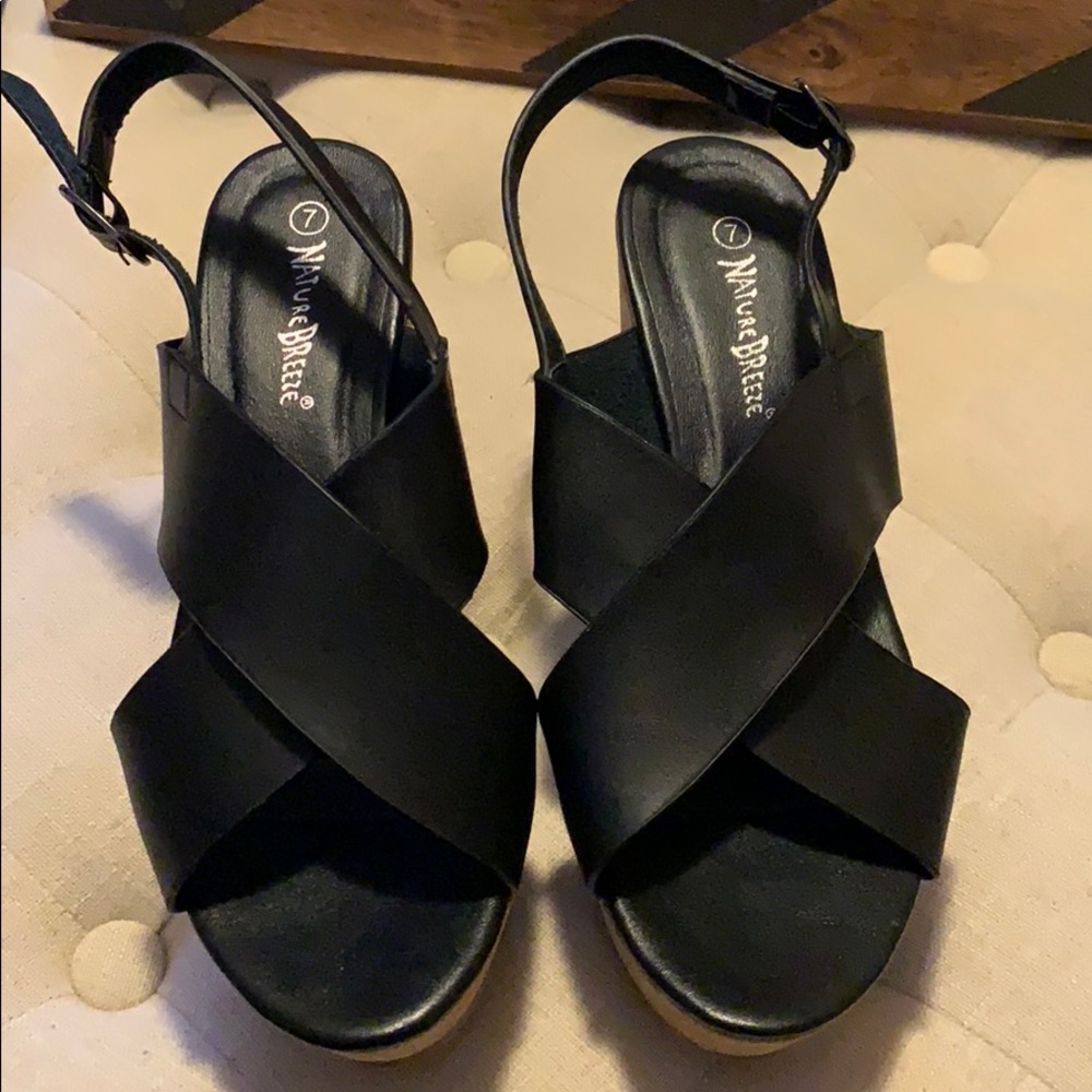 Size 7 nature breeze cork wedges. Worn once.